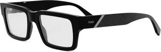 Fendi Authentieke Diagonale Brillen met Premium Kwaliteit - unisex - Brillen - Zwart - 53 MM - Accessoires