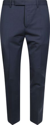 PT01 Blue Stretch Wool Slim-Fit Straight-Leg Pants