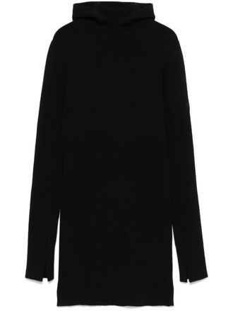 Fendi hooded mini dress - women - Polyamide/Silk/Wool/Elastane - 38 - Black
