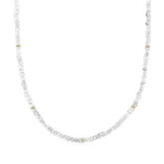 The Lovery White Topaz Bead Necklace