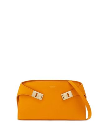 Ferragamo mini Hug cross body bag - women - CALFSKIN/Lambskin - One Size - Orange