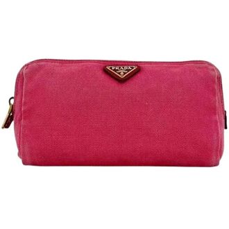 Prada Pre-owned Mini Bags, female, Pink, Size: ONE SIZE Pre-owned Vintage Pouch
