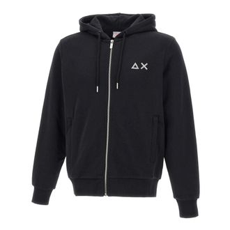 Sun 68 Hood Zip Basic - Heren - Vesten met rits - Zwart - S - Katoen - Hoodies & sweatvesten