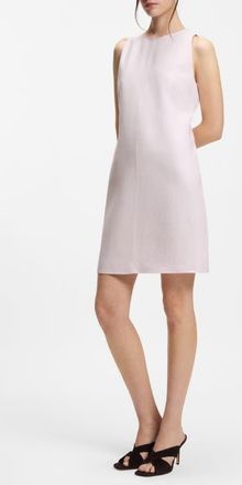 BOSS Sleeveless Linen Blend Shift Dress in Ocean Rose at Nordstrom, Size 10