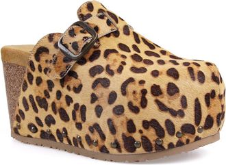Zigi Soho Cuna Platform Clog in Leopard Calf Hair at Nordstrom, Size 10