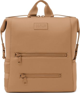 DAGNE DOVER Indi Large Water Resistant Scuba Knit Diaper Backpack in Camel at Nordstrom