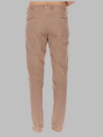 Incotex Logo Patch Cotton Trousers - Brown