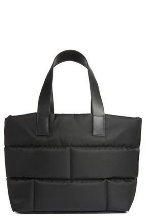 Frame Denim Plaque Nylon Quilted Tote in Noir at Nordstrom