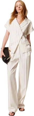 Twinset Mujer, Pantalones, Blanco, Talla: L