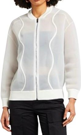 Stella McCartney Cream Netted Bomber Jacket Size XS