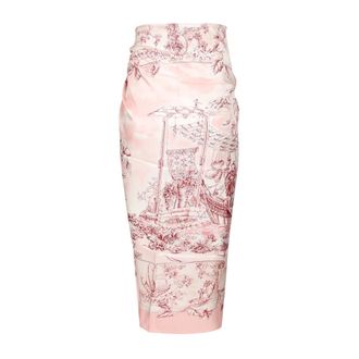 Ferragamo Viaggio Silk Pareo - female - Ferragamo - Beachwear - Pink - 4XS - Swimwear