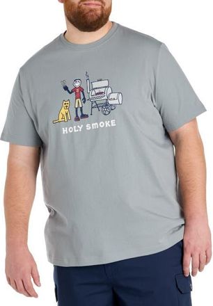 Life is good Big & Tall Holy Smoke Graphic Tee in Grey at Nordstrom, Size 6X Big