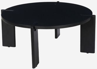 Sweeek Mesa De Centro Ex&oacute;tica Redonda De Madera Maciza