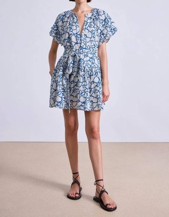 Apiece Apart Morgan Mini Dress In Lace Floral Flex