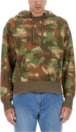 Moschino Stijlvolle Camo Hoodie voor Mannen - Heren - Hoodies - Groen - M - Hoodies & sweatvesten