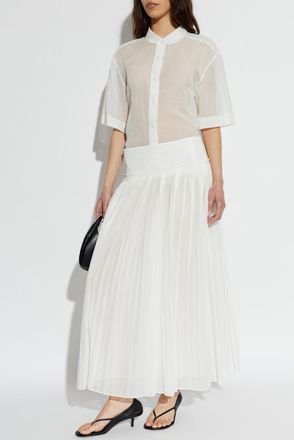 R&oacute;he Transparent Short-sleeve Shirt, Womens, White