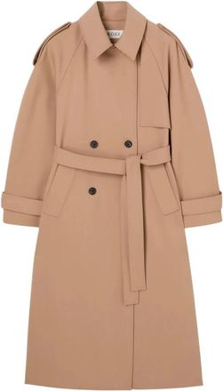 R&oacute;he Oversized Classic Trench - Dames - Trenchcoats - Beige - S - Wol - Jassen