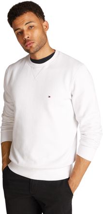 Tommy Hilfiger Mens Essential Crew Neck Regular Fit Fleece Sweatshirt, White (White), XXL