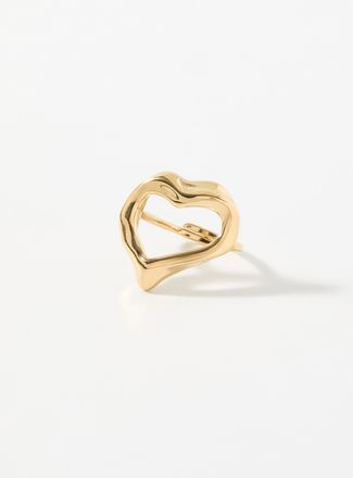 Pilgrim Womens Hammered heart ring