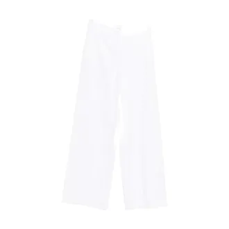 Via Masini 80 Wide Trousers, female, White, Size: XL Wide Leg Trousers