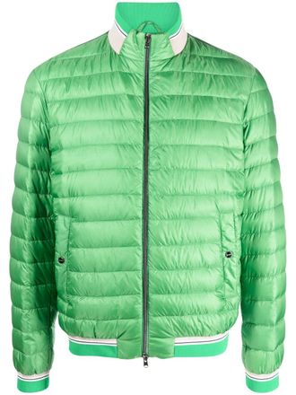Herno zip-up padded down jacket - Green