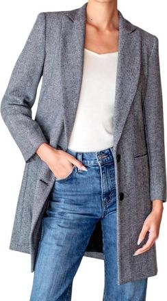 Emerson Fry Wingtip Coat In Herringbone