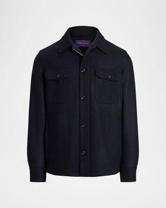 Ralph Lauren Purple Label Mens Cashmere Blend Felton Overshirt