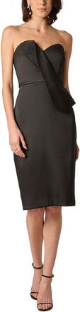 Aidan Mattox Stretch Mikado Midi Dress