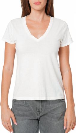 Noend Womens V Neck Top In White