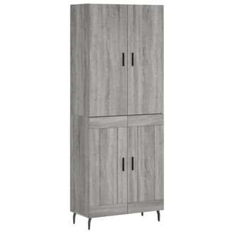 Berkfield Home Highboard Grey Sonoma 69.5x34x180 cm Engineered Wood