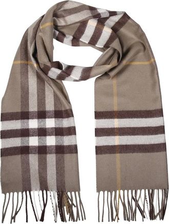Burberry Accessoires, Dames, Bruin, ONE Size, Check Cashmere Sjaal