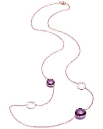 Genevive 18K Rose Gold Vermeil Cz Necklace