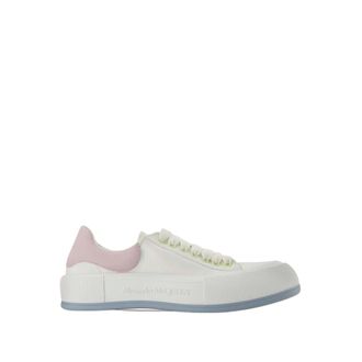 Alexander McQueen Sneakers, female, White, 8 UK, White/Pink Leather Oversized Trainers