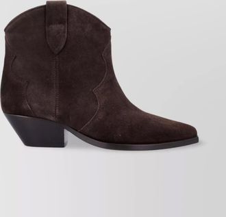 Isabel Marant leather suede cowboy ankle boots