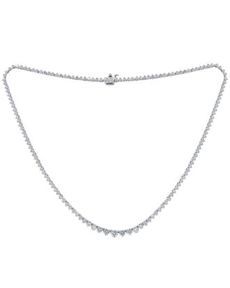 Diana M. Jewels Fine Jewelry 18K 5.00 Ct. Tw. Diamond Tennis Necklace