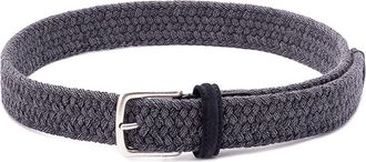 Anderson's Woven Belt With Suede Details