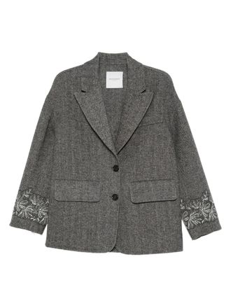 Ermanno Scervino Blazer met visgraatpatroon - Grijs