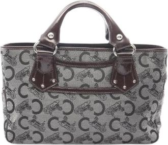 Celine Pre-owned Boogie Bag C Sulky Canvas Leather Handbag - Dames - Vintage Shopper - Grijs - ONE Size - Leer - Vintage