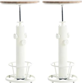 Clp Clp - Juego De 2 Mesas De Bar Ruhr Blanco Antiguo