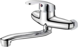 OEM Grifo De Cocina Empotrado - 360&deg; Giratorio - Agua Caliente Y Fria - Cobre Galvanizado - Para Fregadero Doble - 20 Cm