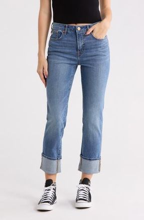 Seven 7 High Waist Cuffed Hem Jeans in Ocean Drift at Nordstrom Rack, Size 14