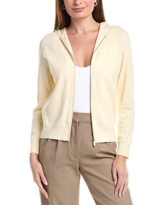 Lafayette 148 New York Double Knit Zip Front Hoodie