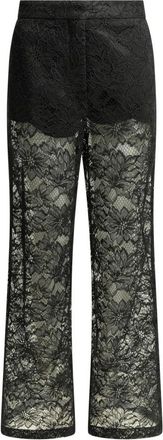 Sportmax Pantalones Anchos de Encaje Spxafoso - Trousers - Mujer - Negro - M