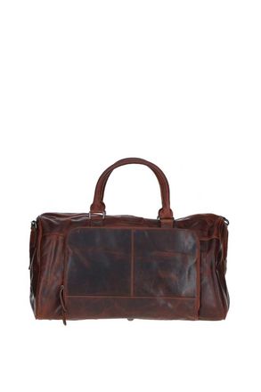 Ashwood Leather Mens Holdall with Spacious Interior - Dark Brown - One Size