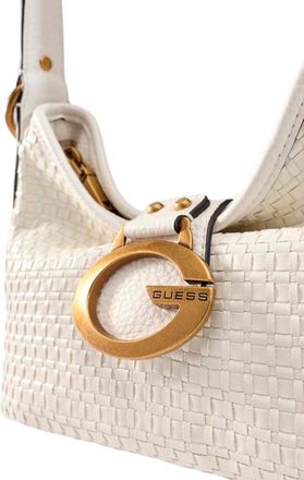Guess Womens Shoulder Bag White Polyurethane - Shoulder-Bags