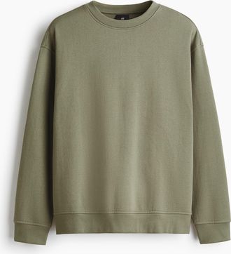 H&M Sweatshirt in Loose Fit - Green
