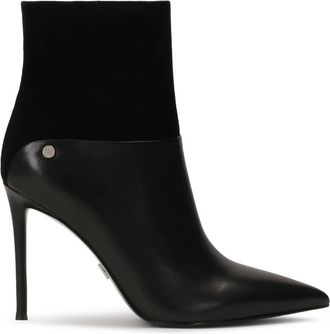 Kazar Elegante zwarte laarzen op een slanke stilettohak - Dames - Laarzen met Hak - Zwart - 38 EU - Leer - Schoenen