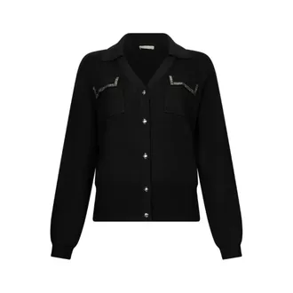 Liu Jo Cardigan - Dames - Truien - Zwart - Maat: XS Zijde