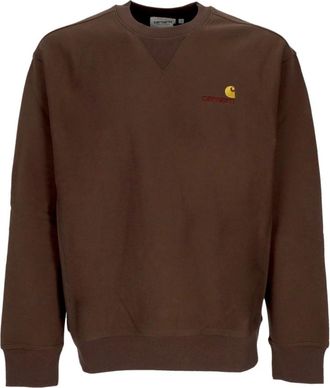 Carhartt Work in Progress Script Sweat Crewneck Sweatshirt Soft Fit - Heren - Sweatshirts - Bruin - XL - Katoen - Hoodies & sweatvesten