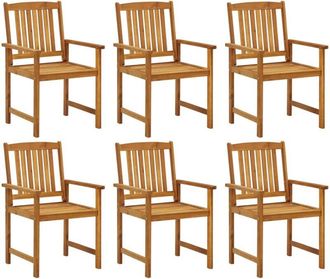 vidaXL Garden Chairs 6 pcs Solid Acacia Wood vidaXL